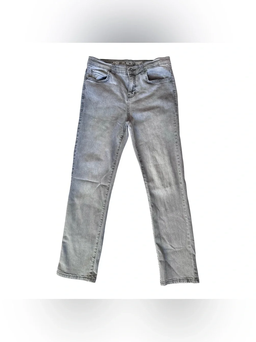 Children's place Size 14 Boys gray straight cut denim jeans